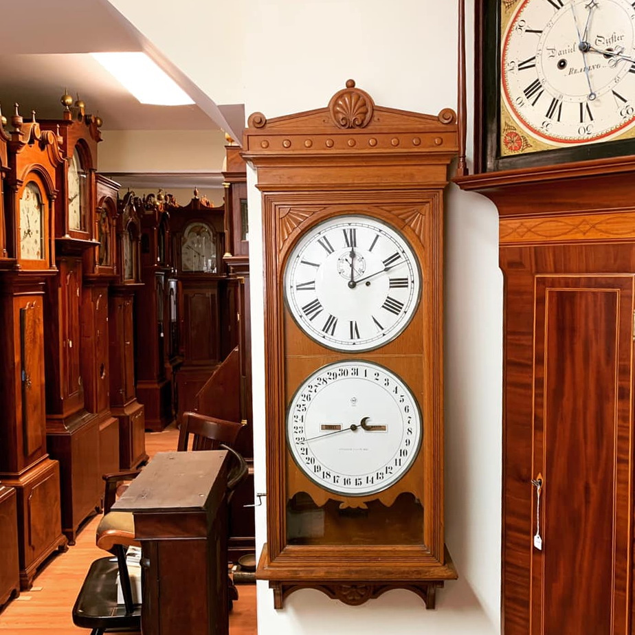 Seth Thomas No. 13 Weight Driven Calendar Clock, Oak, Made January 1895 ...