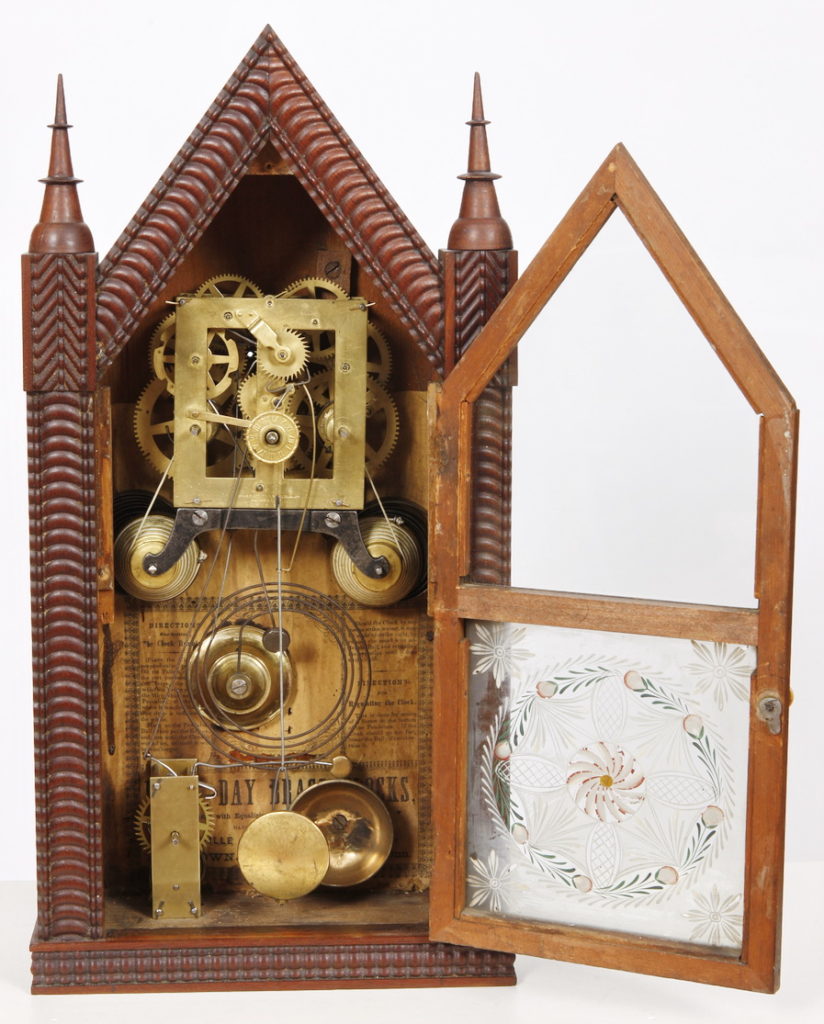 JC Brown Forestville Manufacturing 8 Day Ripple Steeple Clock, Bristol ...