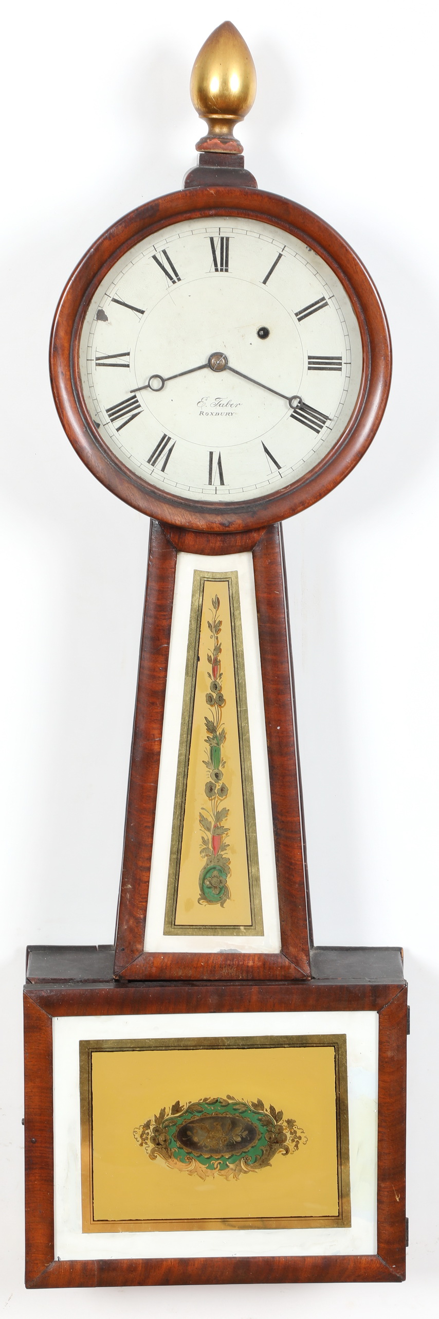 Elnathan Taber, Roxbury MA Banjo Clock C. 1830’s | Adams Brown Co ...